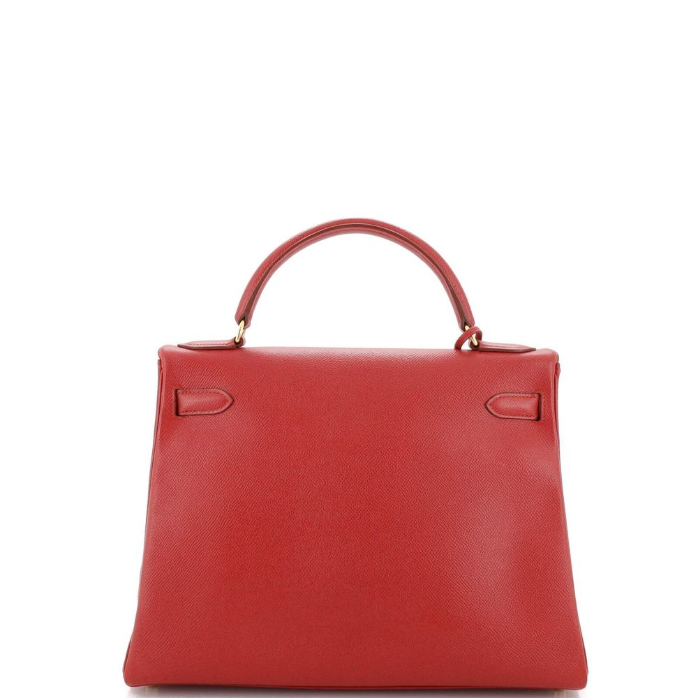 Hermes Kelly Handbag Rouge Vif #78050H84B - Picture 4 of 14